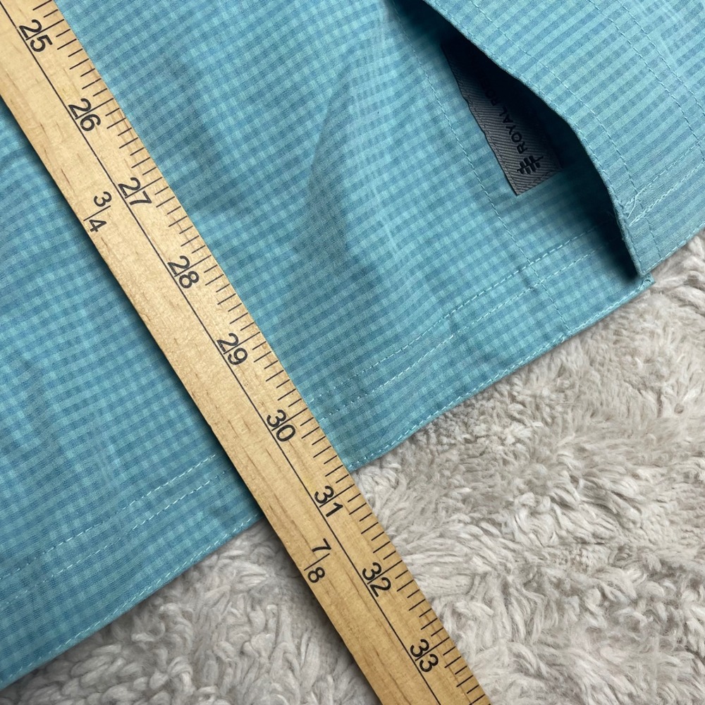 Royal Robbins Mens Desert Pucker Dry SS Shirt 3XL Nile Blue Gingham Relaxed Fit - Picture 11 of 11